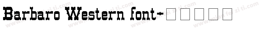 Barbaro Western font字体转换